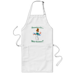 Tablier Long Rêver D'Un Tablier De Noël Blanc