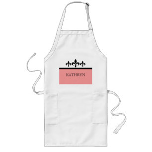 Tablier Long Rose Swanky Fleur De Lis Apron