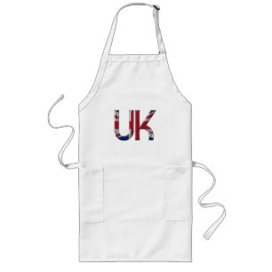 Tablier Long Royaume-Uni Union Jack British Drapeau Typographie