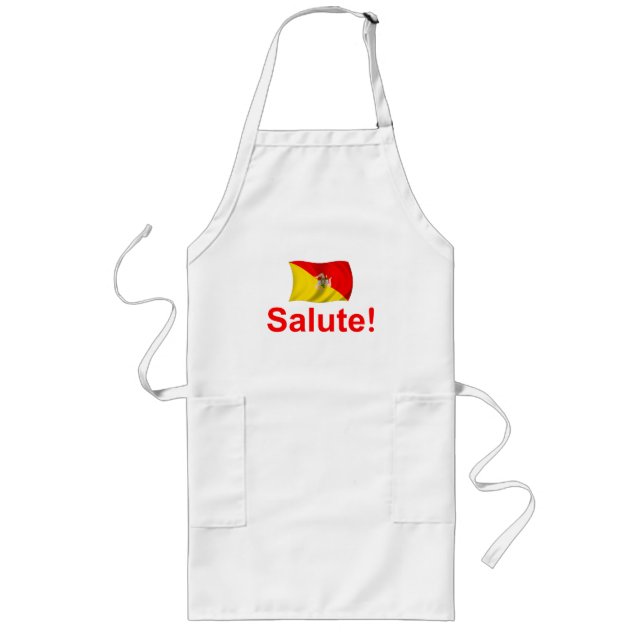 Tablier Long Salut de la Sicile ! (Devant)