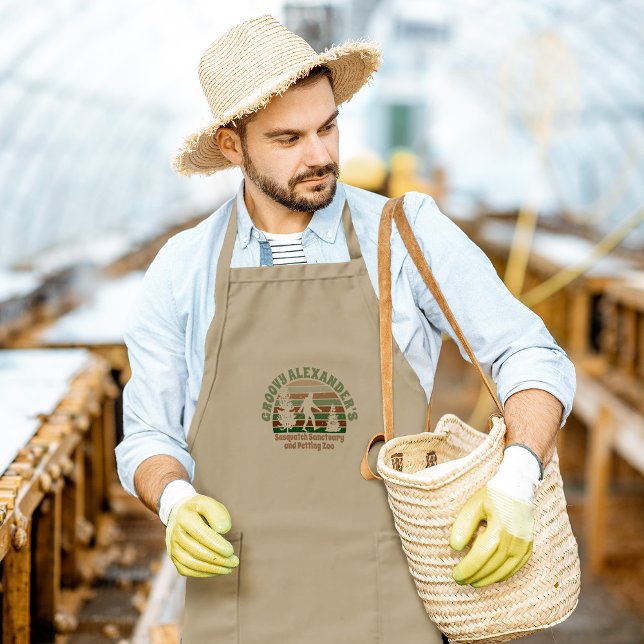 Tablier Long Sanctuaire Funny Sasquatch Personnalisé (Créateur téléchargé)