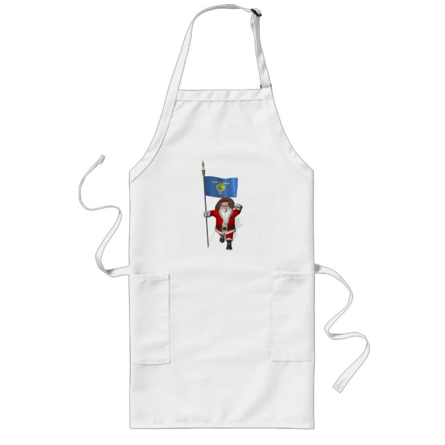 Tablier Long Santa Claus with Ensign of Oregon (Devant)