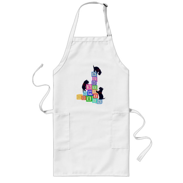 Tablier Long Scottie Blocks ! ! (Devant)