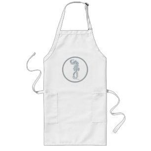 Tablier Long Seahorse Bleu Classique Nautique Élégant