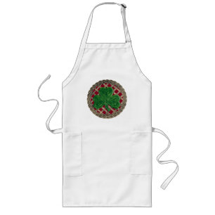 Tablier Long Shamrock, Treillis Et Noeuds Celtiques Sur Apron R