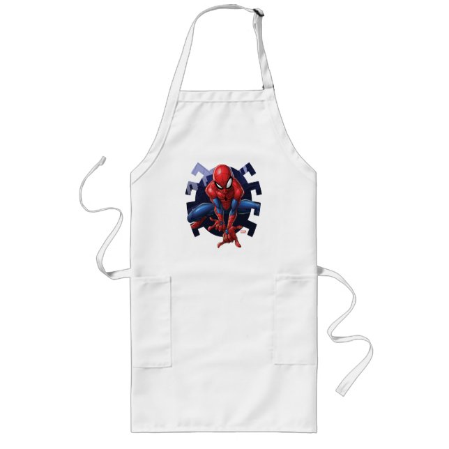 Tablier Long Spider-Man Sortant De Spider Graphic (Devant)