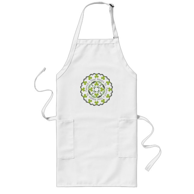Tablier Long St. Patrick's Day Shamrock Celtic Knot (Devant)