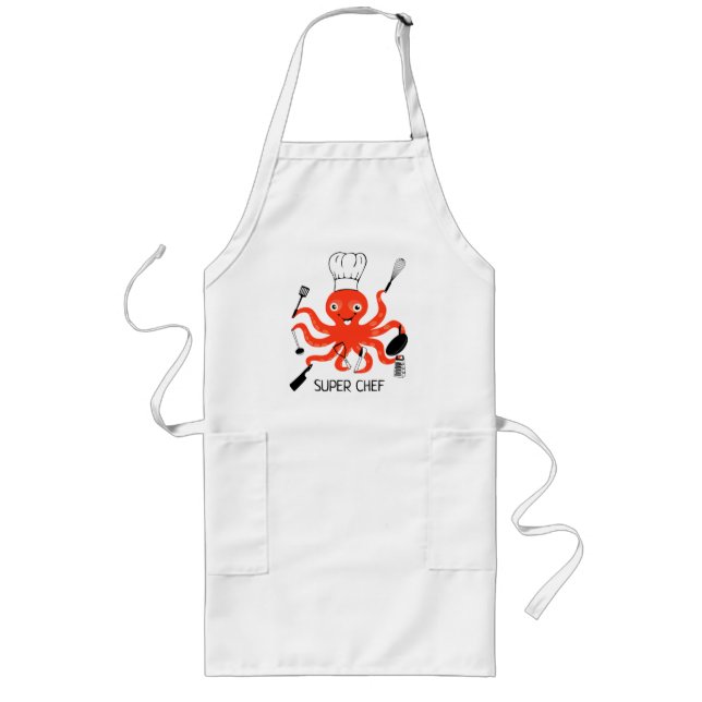 Tablier Long Super Chef Octopus (Devant)
