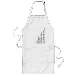 Tablier Long Symboles Domino noir et blanc