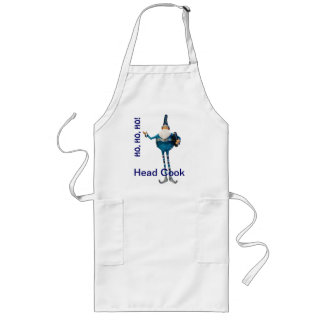 Tablier Long Tablier bleu de Noël de père (cuisinier principal)