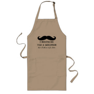 Tablier Long Tablier de BBQ d'amusement pour la moustache des