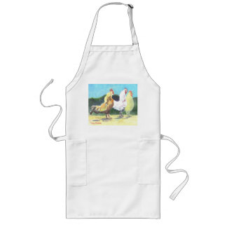 Tablier Long Tablier de cuisine avec une peinture des poulets