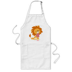 Tablier Long Tablier de cuisine de lion assouvi par bande