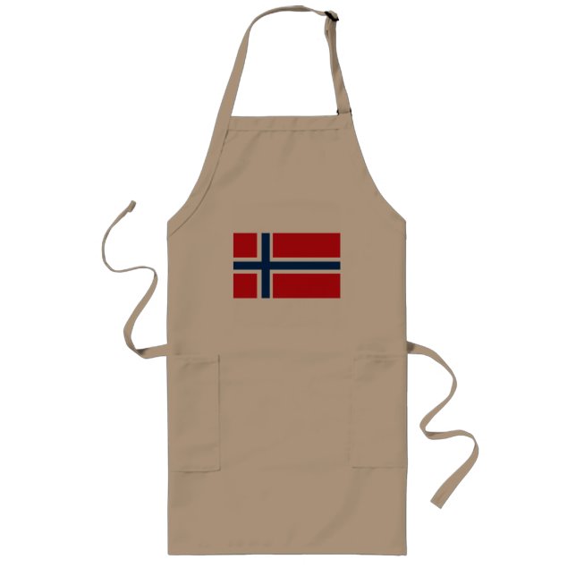 Tablier Long Tablier de drapeau de la Norvège (Devant)
