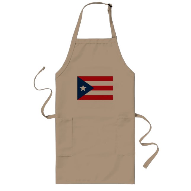 Tablier Long Tablier de drapeau de Porto Rico (Devant)
