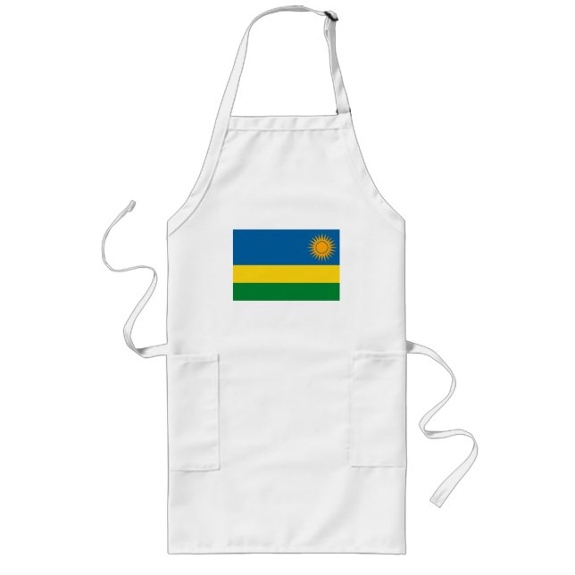 Tablier Long Tablier de drapeau du Rwanda (Devant)