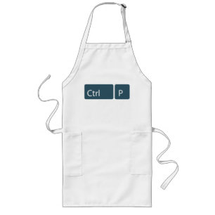 Tablier Long Tablier de magasin de Printmaker de CTRL P (copie)