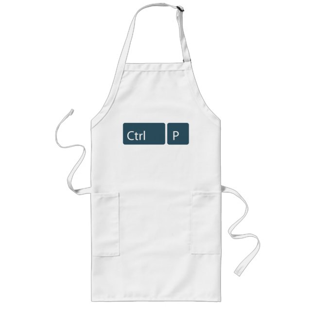 Tablier Long Tablier de magasin de Printmaker de CTRL P (copie) (Devant)