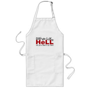 Tablier Long Tablier Drive Like Hell - choisir style & couleur