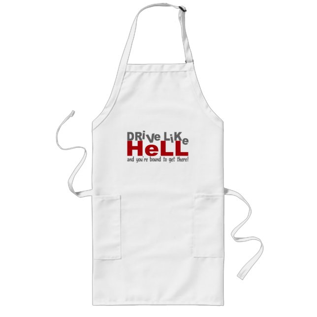 Tablier Long Tablier Drive Like Hell - choisir style & couleur (Devant)