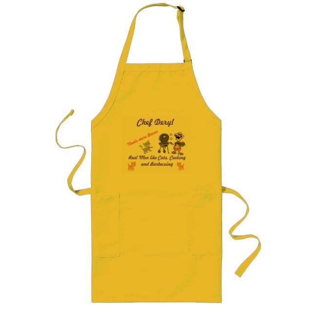Tablier Long Tablier hilare de BBQ pour les hommes qui comme (Devant)
