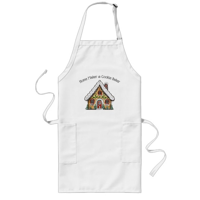 Tablier Long Tablier Maison en pain d'épice pour la cuisson des (Devant)