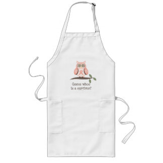 Tablier Long Tablier rose de hibou de ruban de survivant de