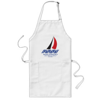 Tablier Long Texte de bleu du logo W de Macondo