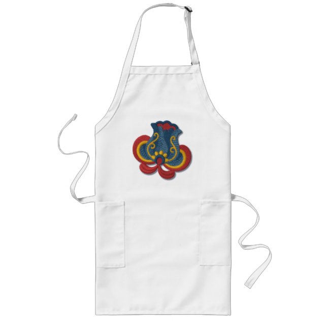 Tablier Long Tulipe de Rosemaling de Norvégien (Devant)