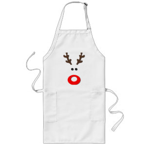 Tablier Long Un joli Rudolph - Tablier de Noël