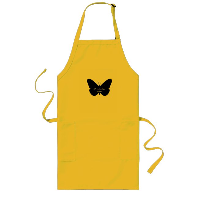 Tablier Long Une citation simple dans un simple papillon (Devant)