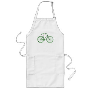 Tablier Long Vélo vert vintage