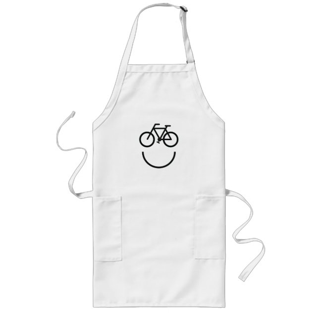 Tablier Long Visage de vélo, bicyclette (Devant)