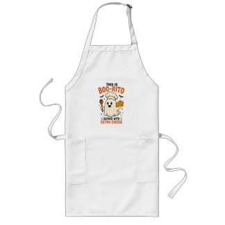 Tablier Long Voici le Boo-Rito Servi avec Fromage Supplémentair