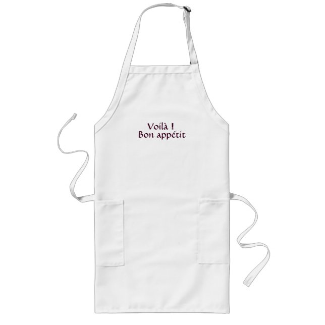 Tablier Long Voilà! Bon appétit (Devant)