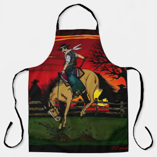 Tablier "Los Gauchos" Dessous de verre de grès/"Les Cowboy