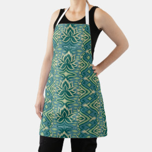 Tablier Lotus Ikat Motif - Le Lotus Blanc