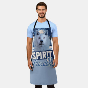 Tablier Loup Arctique Esprit de liberté Création faunique