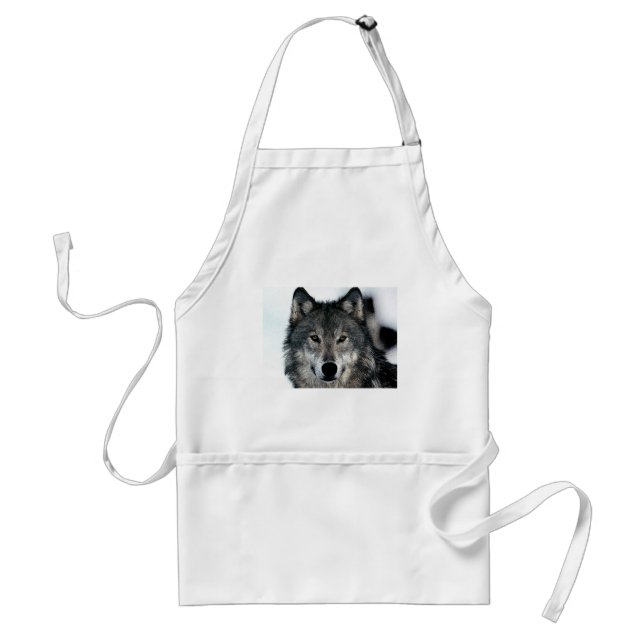 Tablier Loup gris (Devant)