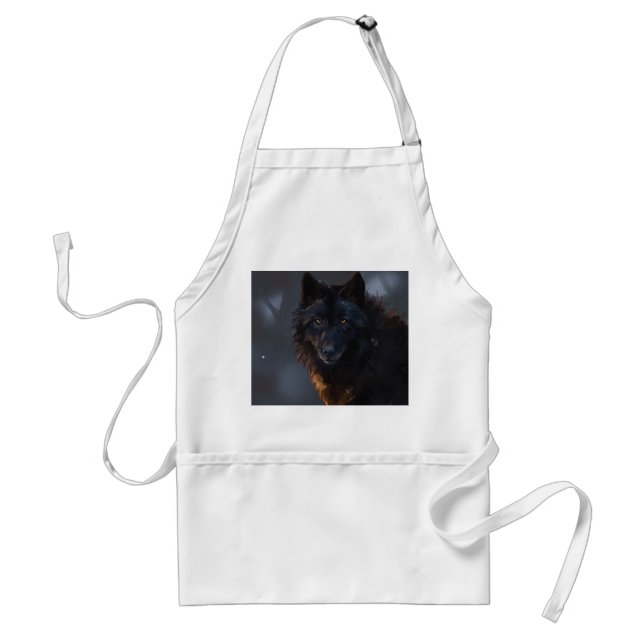 Tablier loup noir (Devant)