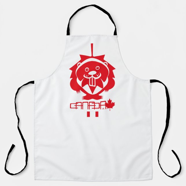 Tablier  LOVE Castor/ Maple Bandera Canada by Masanser (Recto)