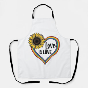 Tablier Love Is Love Tournesol Cœur Vintage Vector T-Shirt