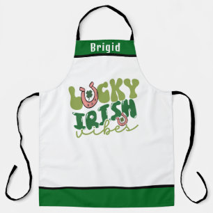 Tablier Lucky Vibes : Personnalisé Irlandais Apron Magic �
