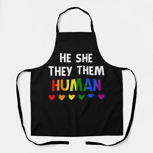 Tablier Lui Ils Eux Homme LGBTQ Gay Lesbian Transgend (Recto)