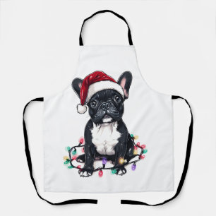 Tablier Lumières de Noël Bouledogue Français Cadeaux Chien