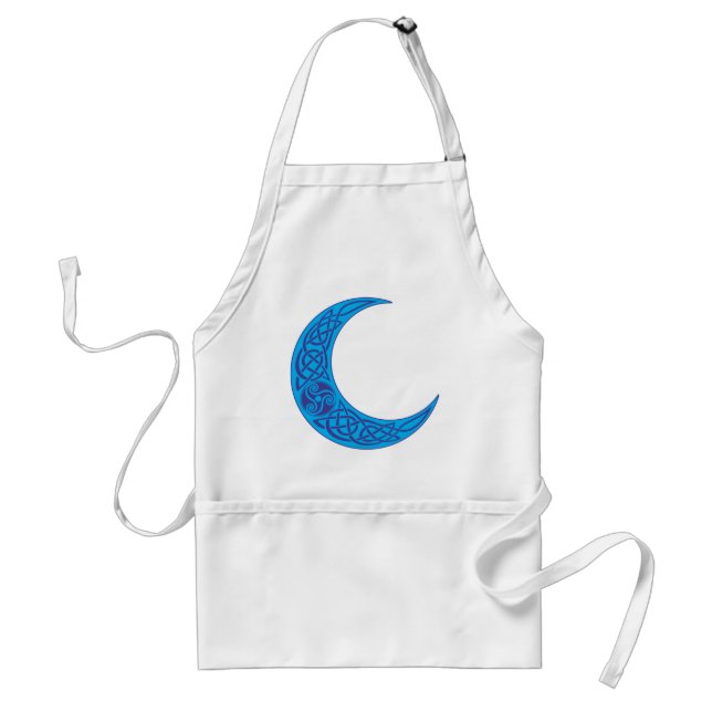 Tablier Lune bleue celtique (Devant)