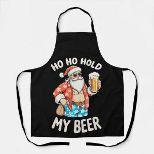 Tablier Lunettes de soleil de Noël Santa Tiens ma bière Ch