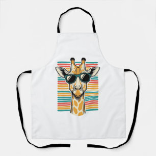 Tablier Lunettes de soleil girafe vintage vecteur rayure r
