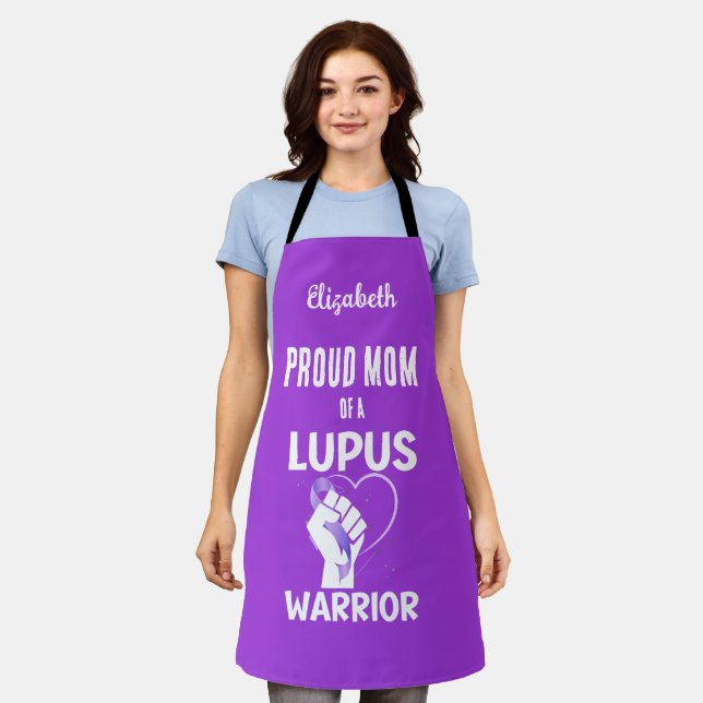 Tablier LUPUS WARRIOR Fête des mères Fier maman (Porté)