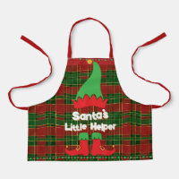 Lutin festif Le petit aide du Père Noël Tartan rou